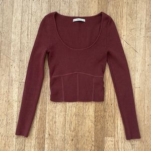 Abercrombie and Fitch brown corset sweater, super flattering, size xs, worn once